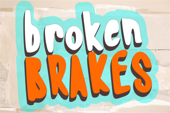 Broken Brakes: A Bold Display Font for Digital Experiences
