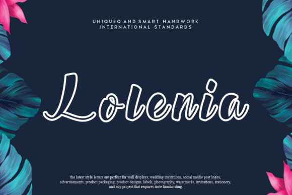 Lolenia: A Display Font for Elegant Editorial Moods