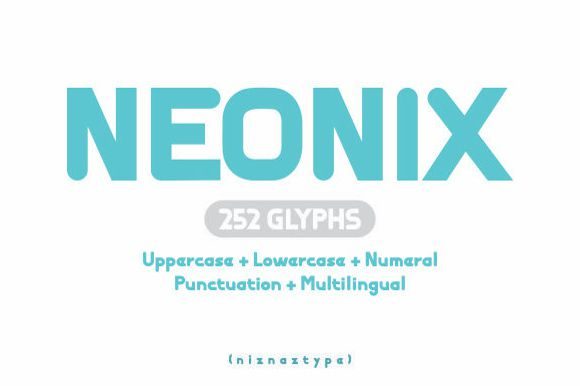 Neonix: A Bold Display Font for Digital Design
